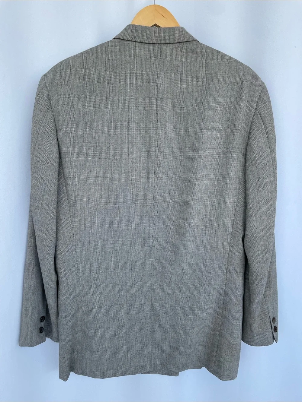 Canali Light Gray Double-Breasted Blazer size 50R Wool